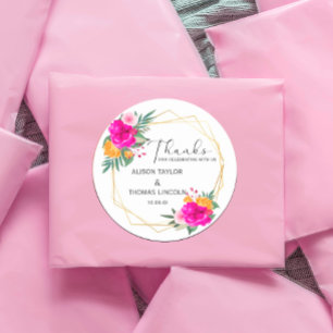 Wildflower Spring Bedankt Classic Ronde Sticker