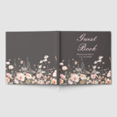 Wildflower Spring Blush Pink Floral Wedding Gastenboek (Volledig)