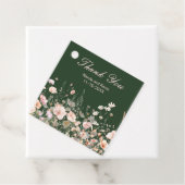 Wildflower Spring Blush Roze Bloemen Huwelijk Bedankjes Labels (In situ)