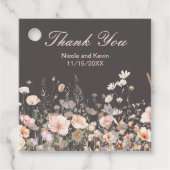 Wildflower Spring Blush Roze Bloemen Huwelijk Bedankjes Labels (Voorkant)