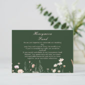 Wildflower Spring Blush Roze Bloemen Huwelijk Informatiekaartje (Staand voorkant)