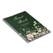Wildflower Spring Blush Roze Bloemen Huwelijk Notitieboek (Rechterzijde)