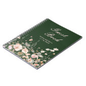 Wildflower Spring Blush Roze Bloemen Huwelijk Notitieboek (Linkerzijde)