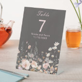 Wildflower Spring Blush Roze Bloemen Huwelijk Reclamebord Met Voetstuk (Insitu)