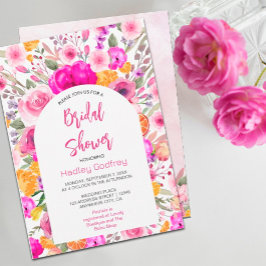 Wildflower Spring Bridal Shower Invitation Kaart