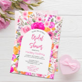Wildflower Spring Bridal Shower Invitation Kaart