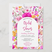 Wildflower Spring Bridal Shower Invitation Kaart (Voorkant)