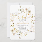 Wildflower Spring Bridal Shower Invitation Kaart (Voorkant)