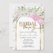 Wildflower Spring Bridal Tea Party Vrijgezellenfee Kaart (Voorkant)