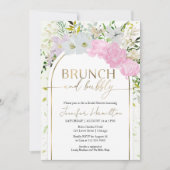 Wildflower Spring Brunch en Bubbly Vrijgezellenfee Kaart (Voorkant)