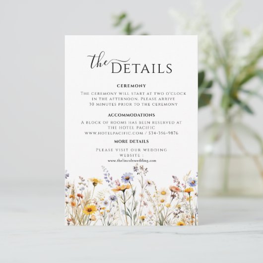 Wildflower Spring Details Enclosure kaart (Staand voorkant)