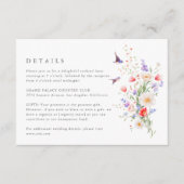 Wildflower Spring Details Wedding Enclosure Kaart (Voorkant)