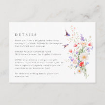 Wildflower Spring Details Wedding Enclosure Kaart
