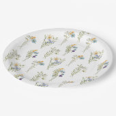 Wildflower Spring Floral Baby shower Papieren Bordje (Gekanteld)