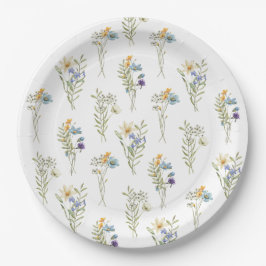 Wildflower Spring Floral Baby shower Papieren Bordje