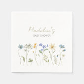 Wildflower Spring Floral Baby shower Servet (Voorkant)