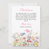 Wildflower Spring Floral Dank u Bedankkaart (Voorkant)