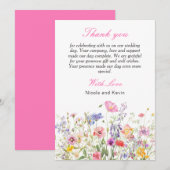 Wildflower Spring Floral Dank u Bedankkaart (Voorkant / Achterkant)