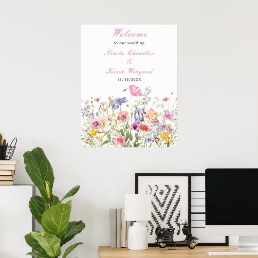 Wildflower Spring Floral Poster (Thuiskantoor)