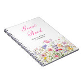 Wildflower Spring Floral Wedding Guest Book Notitieboek (Rechterzijde)