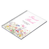 Wildflower Spring Floral Wedding Guest Book Notitieboek (Linkerzijde)