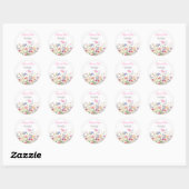 Wildflower Spring Floral Wedding Ronde Sticker (Vel)