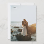 Wildflower Spring foto bruiloft uitnodiging (Achterkant)