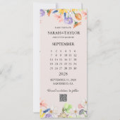 Wildflower Spring Fotostrip Save the Date Kaart (Achterkant)