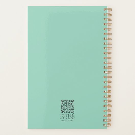 Wildflower Spring Garden Bible Verse gepersonalise Planner (Achterkant)