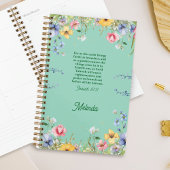 Wildflower Spring Garden Bible Verse gepersonalise Planner