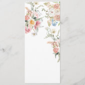 Wildflower spring garden pastel floral Wedding Menu (Achterkant)