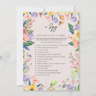 Wildflower Spring I Spy Wedding Game Kaart