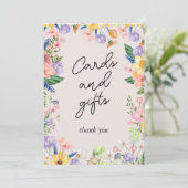 Wildflower Spring Kaarten en geschenken teken Kaar (Staand voorkant)