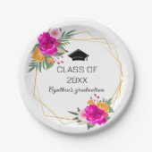 Wildflower Spring klasse afstuderen Papieren Bordje (Voorkant)