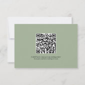 Wildflower Spring Krans Moderne Bloemen QR code RSVP Kaartje (Achterkant)