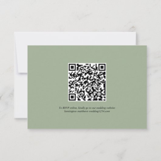 Wildflower Spring Krans Moderne Bloemen QR code RSVP Kaartje (Achterkant)
