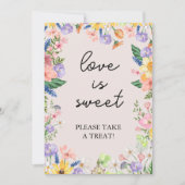 Wildflower Spring Love is een Sweet Sign Kaart (Voorkant)