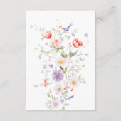 Wildflower Spring Maaltijdopties RSVP Card Informatiekaartje (Achterkant)