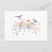 Wildflower Spring Maaltijdopties RSVP Card Informatiekaartje (Achterkant)