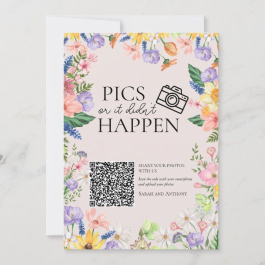 Wildflower Spring Pics of het gebeurde niet in de  Kaart (Voorkant)