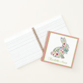 Wildflower Spring Rabbit Personalized Notitieboek (Binnen)