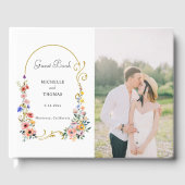Wildflower Spring Summer Arch Trouwfoto Gastenboek (Voorkant)
