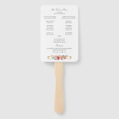 Wildflower Spring Summer Arch Wedding Programma Handwaaier (Achterkant)