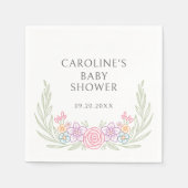 Wildflower Spring Summer Bloom Baby shower Servet (Voorkant)