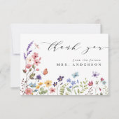 Wildflower Spring Summer Vrijgezellenfeest Dank u Bedankkaart (Voorkant)