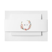 Wildflower Spring Summer Wedding Monogram Uitnodigingen Wikkel (Voorkant Voorbeeld)