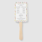 Wildflower Spring Summer Wedding Programma Handwaaier (Achterkant)