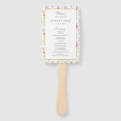 Wildflower Spring Summer Wedding Programma Handwaaier (Voorkant)