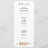 Wildflower Spring Summer Wedding Programma Programmakaart (Achterkant)