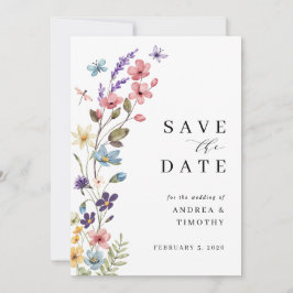 Wildflower Spring Summer Wedding Save The Date